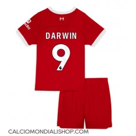 Maglie da calcio Liverpool Darwin Nunez #9 Prima Maglia Bambino 2023-24 Manica Corta (+ Pantaloni corti)